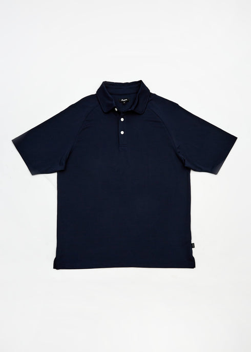 Malbon EVERGREEN RAGLAN SLEEVE MESH POLO navy